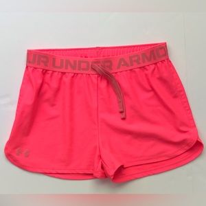 Under Armour Girls Large Hot Pink Elastic Waist Shorts